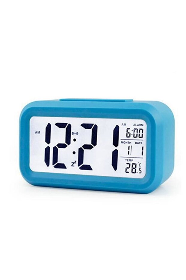Blue LED digital alarm clock with night vision function