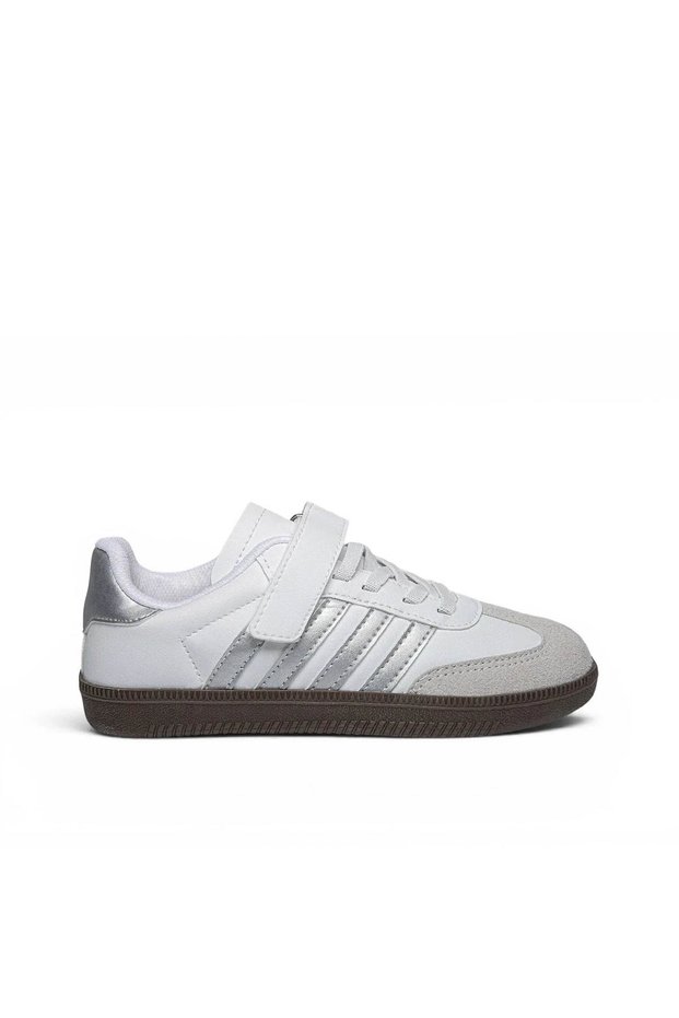 Lafonten Filet 753 White - Silver Unisex Kids Sneaker Km04C753