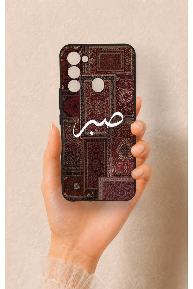 حافظة سيليكون مزخرفة بنمط السجاد العرقي متوافقة مع هاتف Tecno Spark 8C