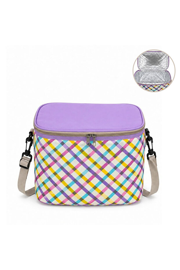 10 Lt Patterned Thermal Bag - Food Bag - Beverage Bag