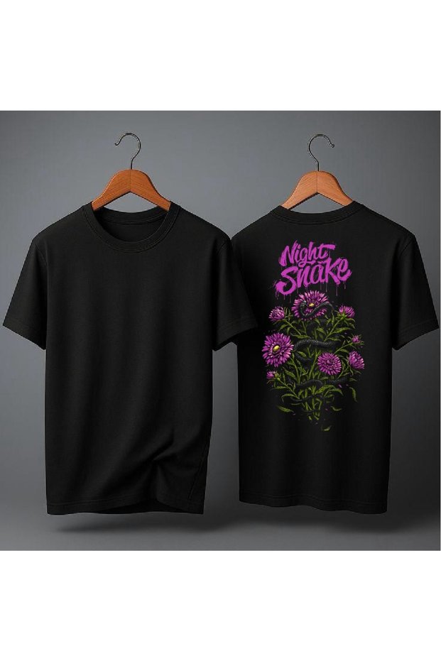 Night Snake Printed Oversized T-Shirt