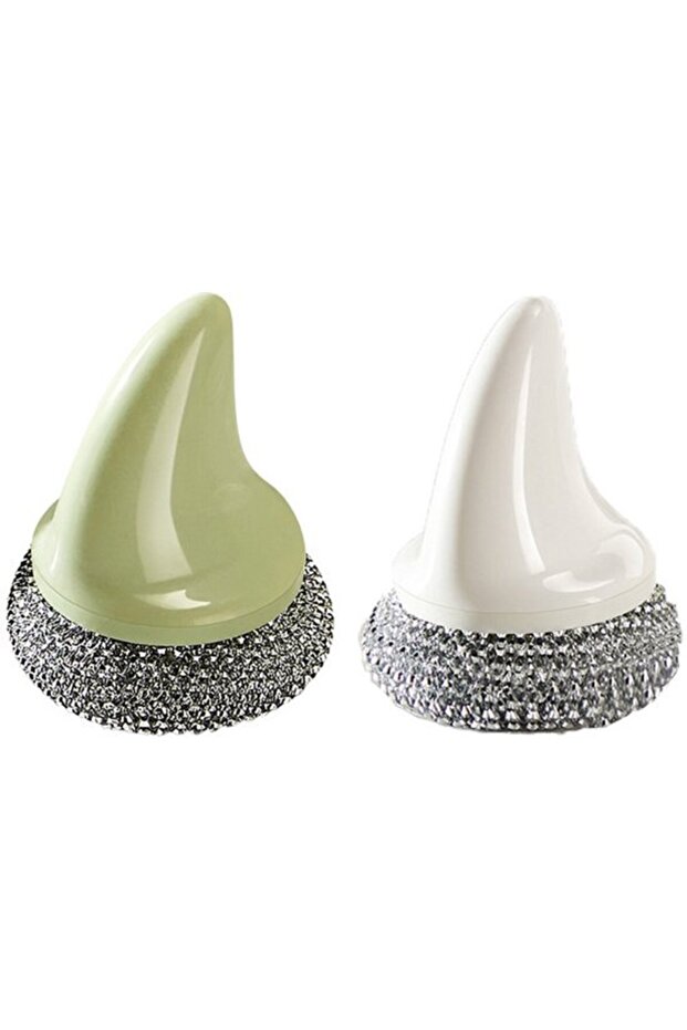 Two-piece kitchen cleaning brush set (green)