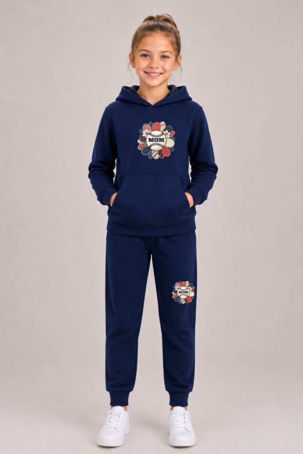 Busekids New Season Printed Hooded Children's Tracksuit Set