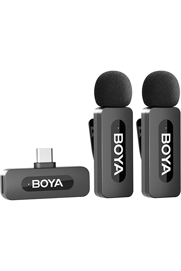 BOYA Wireless Lavalier Lapel Microphone for iPhone iPad - Dual Mini Omnidirectional Condenser Video