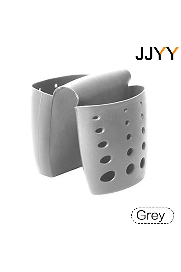 Grey Stonego Kitchen Tools Kitchen Sink Saddle Style Double Silicone Sponge Holder Sink Rack Storage