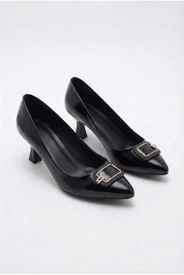 85547 Elegant, Stylish, Comfortable, 6 cm Heel Height, Pointed Toe Women's Shoes with Buckle Accessories
