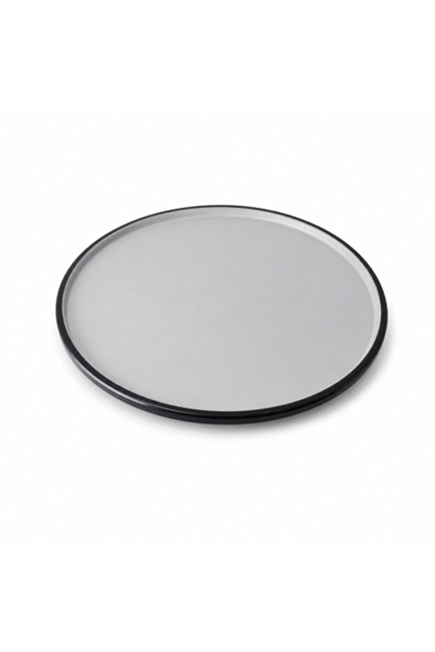 Black Melamine Round Flat Plate 19cm