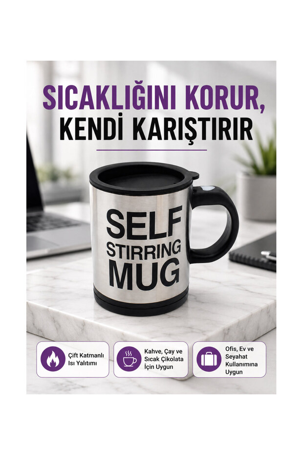 Practical and Durable Thermos Mug | One Button Automatic Mixing