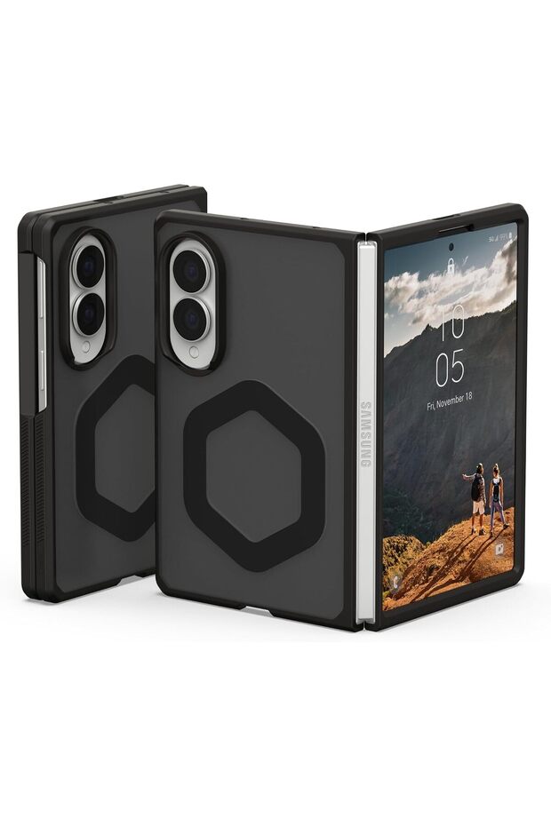 UAG Mouve Case for Samsung Galaxy Z Fold 8, MagSafe Compatible, Qi Wireless Charging Support, Military-Grade Drop Protection, Open Hinge Design Cover - Ash