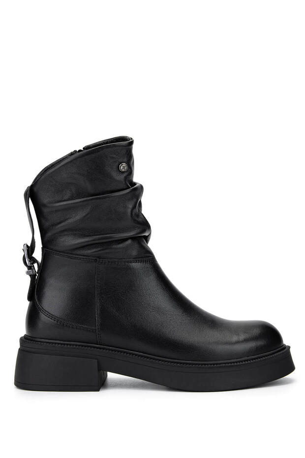 Women's Genuine Leather Black Casual Boots