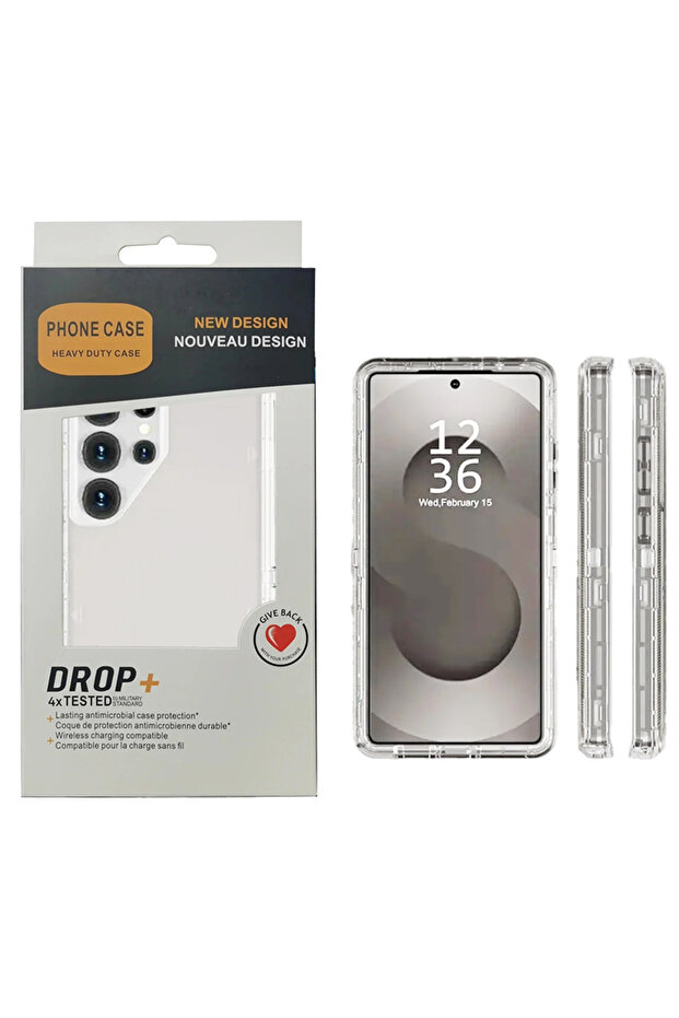 Galaxy S26 Ultra Clear 3in1 Clear Ott-box Defender Heavy Duty Transparent Armor Case for Samsung S26