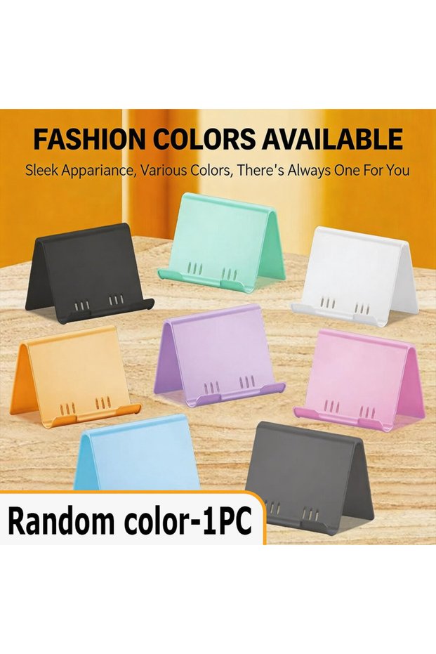 1PC-Random color Foldable Phone Stand, 8 Colors Adjustable Desk Holder, Portable Anti-Slip Support f