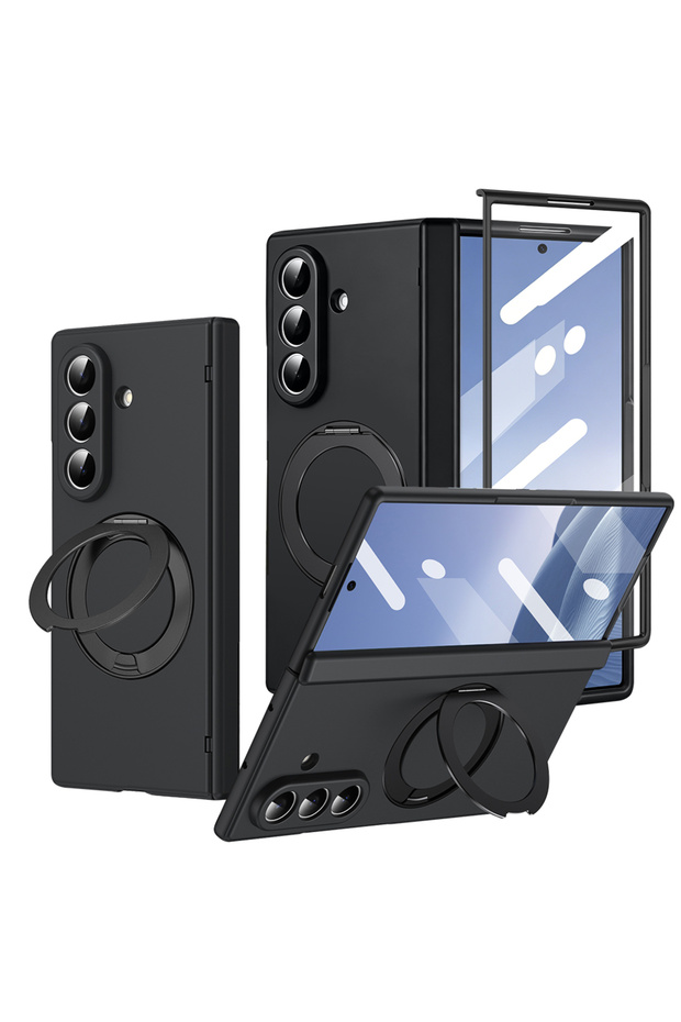 Galaxy Z Fold6 black VIETAO Anti-Fingerprint Full Cover Magnetic Phone Case for Galaxy Z Fold 8 7/6/