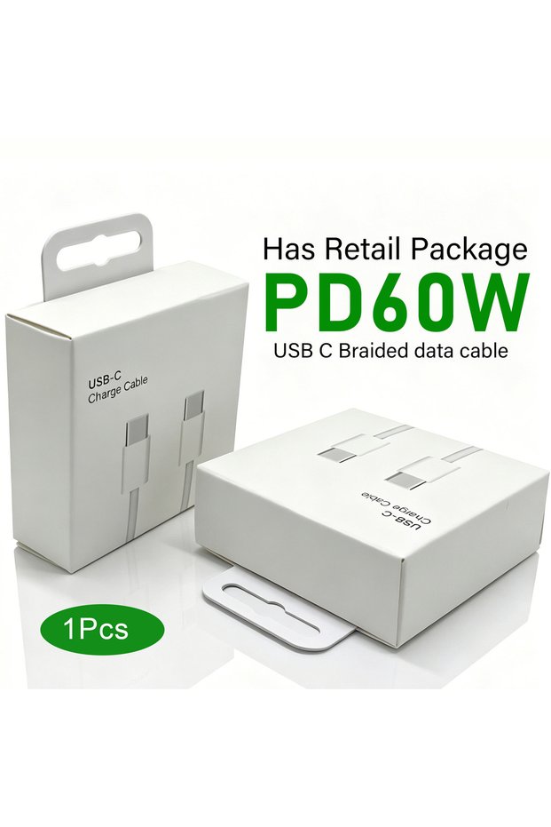 1m 1pcs USB TYPE-C Cable For Apple iPhone 17 16 15 Pro Max PD60W Fast Charging For Huawei Xiaomi Sam