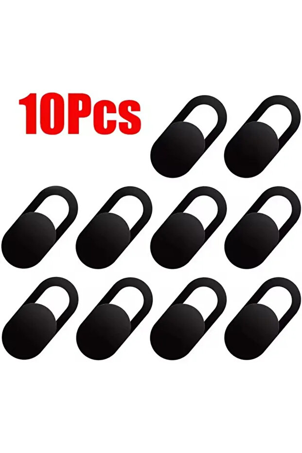 10PCS Black Laptop Camera Privacy Cover Webcam Cover Shutter Adhesive Slider for IPad Tablet Web Pc