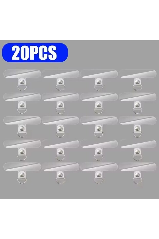 20PCS Universal Transparent Detachable Phone Lanyard Clips Card Wrist Cord Straps Patchs for Ip...