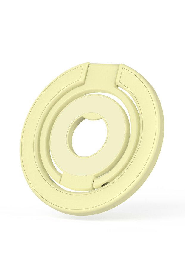 B-Yellow Double-sided Magnetic Cellphone Holder for Magsafe Portable Folding Stand Strong Magnet Bra