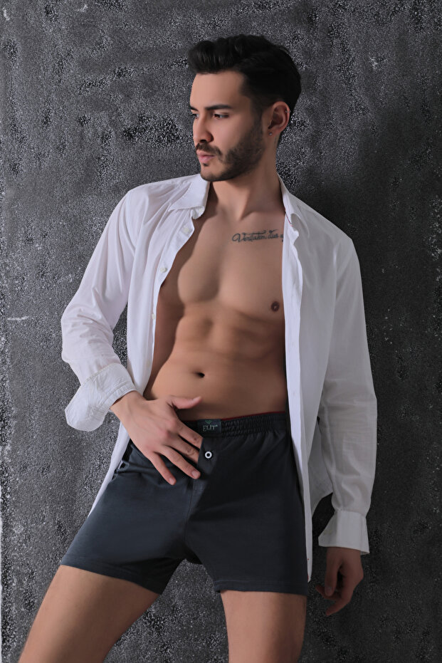 Shock Men's Cotton Buttoned Terry Waist Boxer 3-Pack