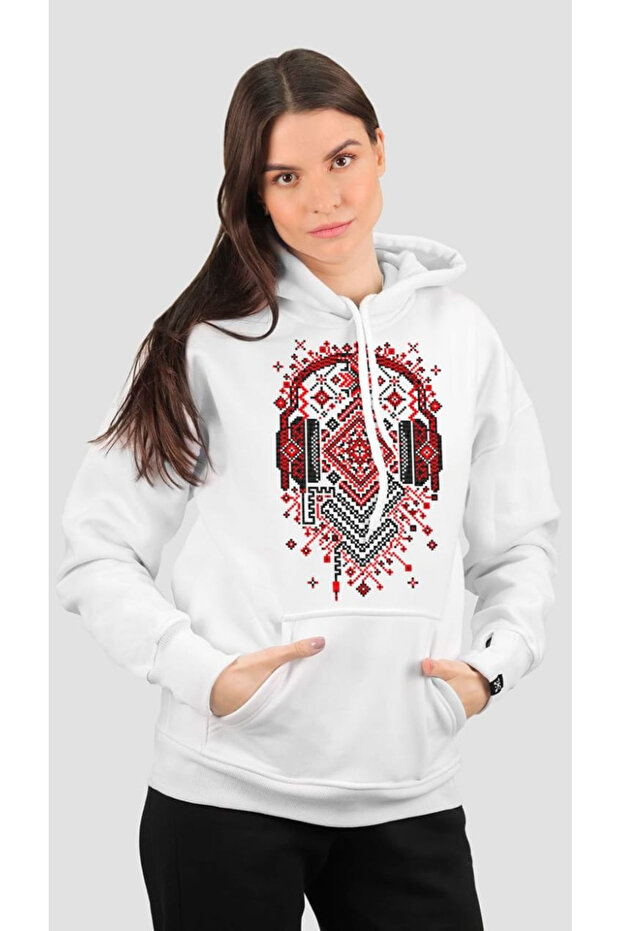 Unisex Printed Hooded Sweatshirt