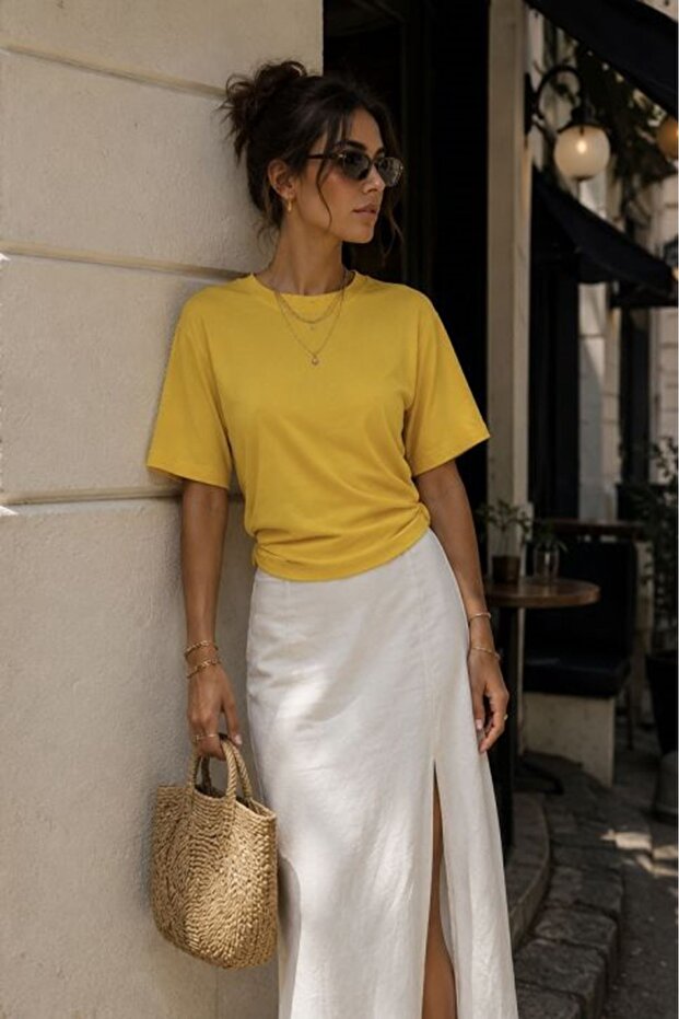Women's Blouse Ribbed Textured Side Gathered Crew Neck Short Sleeve