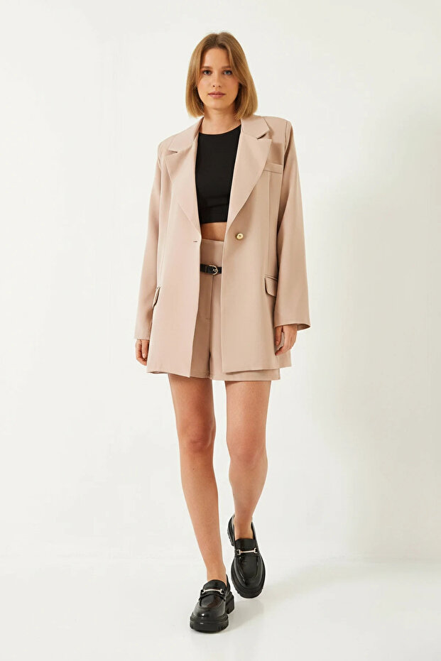 Women's Skirt and Jacket Stone Bottom-Top Set