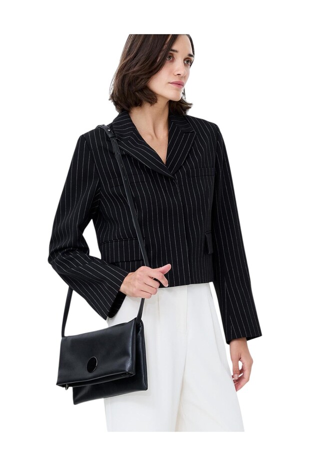 Women Morgan Tailored Pinstripe Cropped Blazer