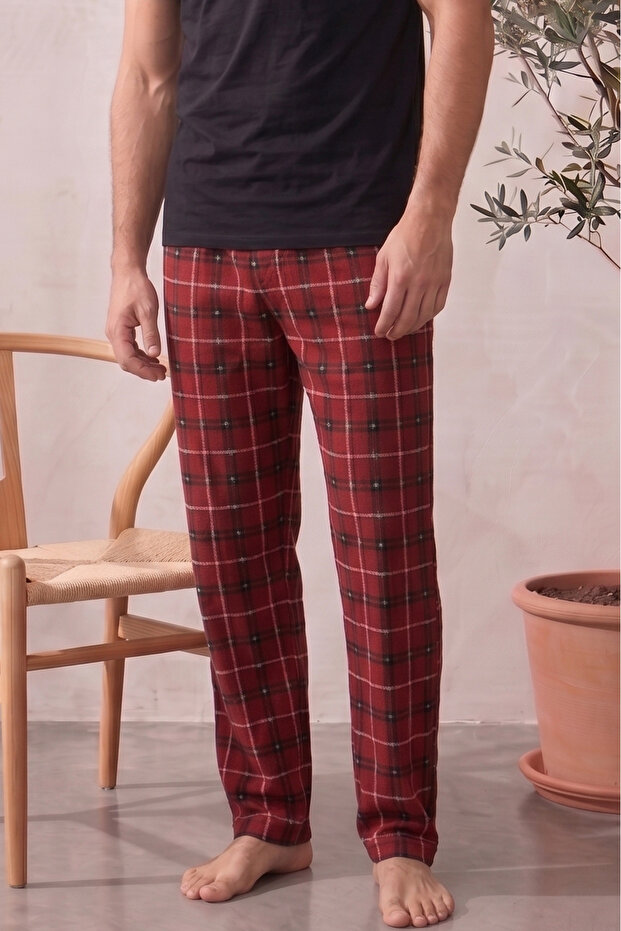 Cotton Plaid Checkered Summer Men's Pajama Bottoms Pants