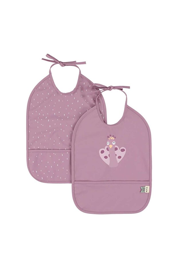 Liquid-Proof 2-Piece Bib Set Mrs.Peacock