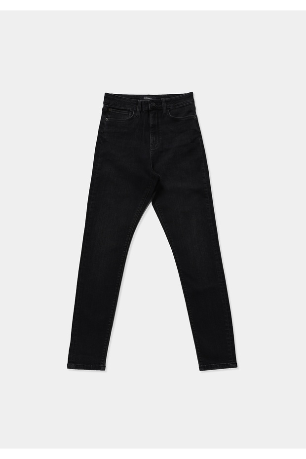 High Rise Super Skinny Fit Women's Black Denim Jean Pants