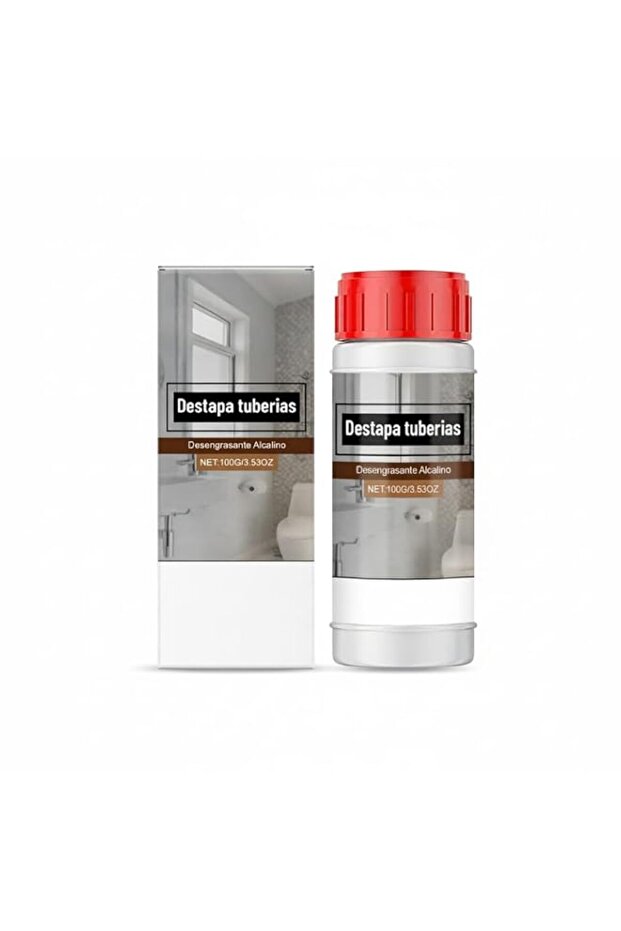 Powerful Drain Clog Dissolver and Pipe Cleaner, Toilet Blockage Remover, Highly Effective, Odorless, Safe for PVC and Septic Systems, 100g