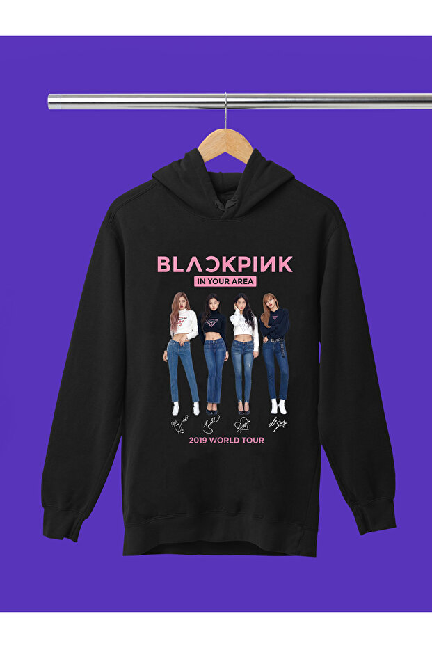 Blackpink K-Pop Printed 3-Yarn Quality Soft Texture Kids' Hooded Sweatshirt