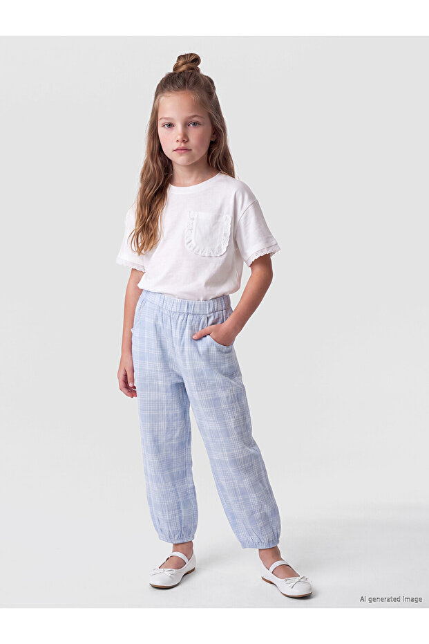 Nevavm Girl's Jogger Pants with Difference in Color