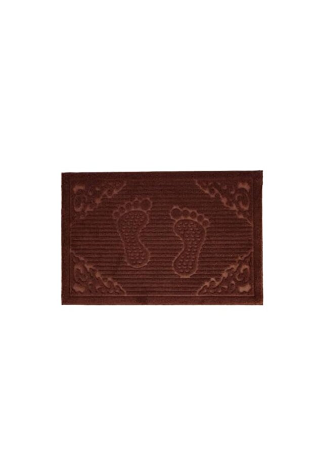 Delcasa DC2493 Door Mat with Polyester Surface and Rubber Backing, 40 cm Width x 60 cm Length, Brown