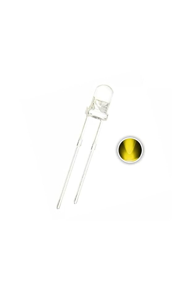 KNP 5mm Crystal Yellow LED is a high-brightness light-emitting diode (LED) designed for indicator lights, DIY electronics, decorative lighting, and signaling applications.