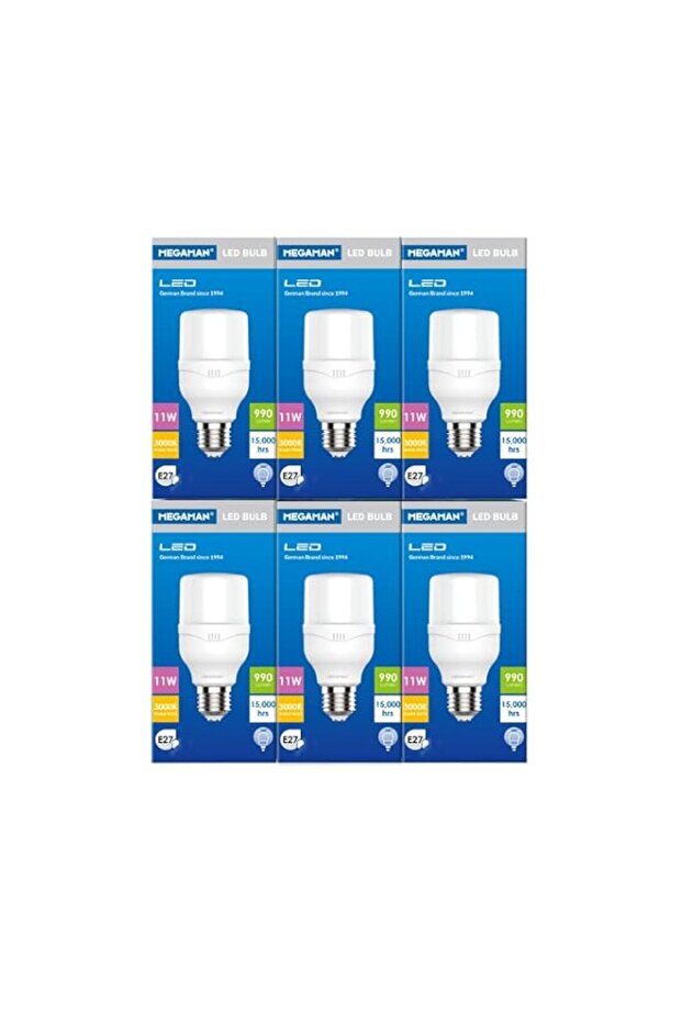 Megaman Led Half Stick 11w 3000k Warm white E27 (pack of 6)