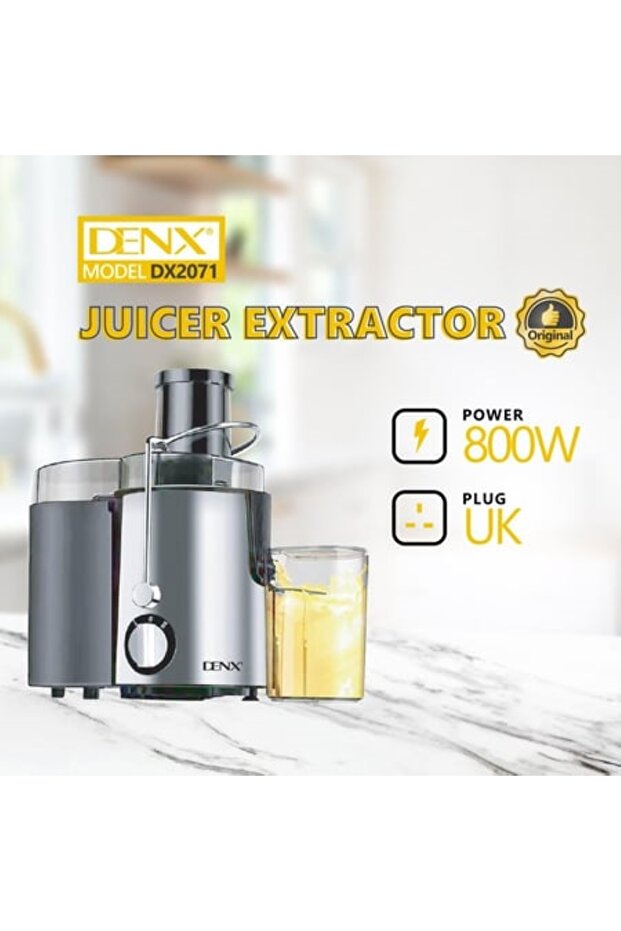 عصارة فواكه كهربائية DENX DX2071 بقوة 800 واط وسعة 500 ملل لتحضير العصائر المختلفة