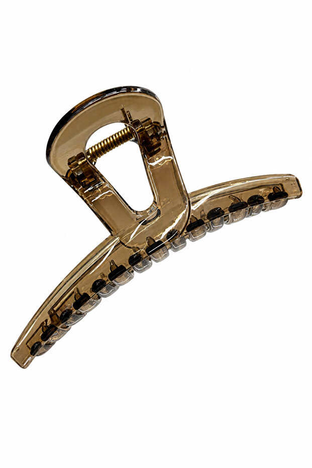 Stylish and Practical Transparent Brown Large Size Hair Clip Claw Clip