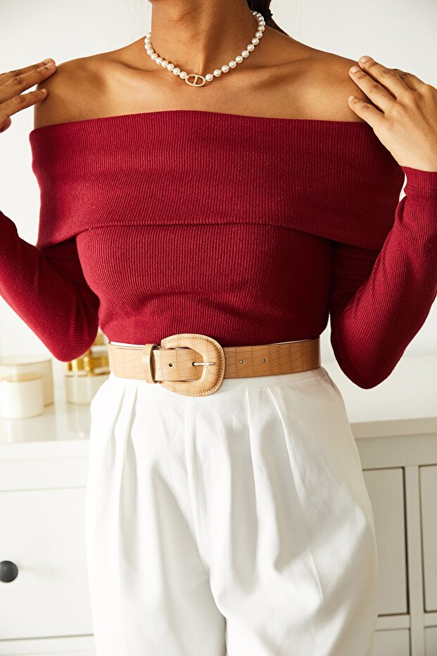 Camisole-Pullover mit Madonna-Kragen für Damen 1KZK3-10860-31 - 1