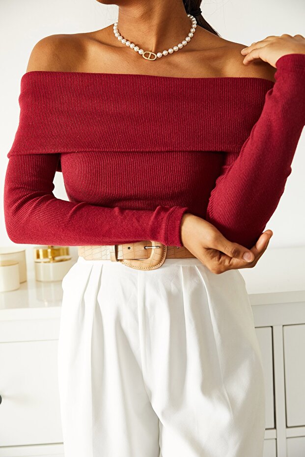 Camisole-Pullover mit Madonna-Kragen für Damen 1KZK3-10860-31 - 2