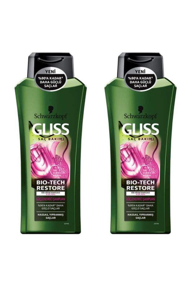 Schwarzkopf Hair Strengthening Shampoo Bio-Tech Restore 360 Ml. 2-Pack (Sensitive Damaged Hair)