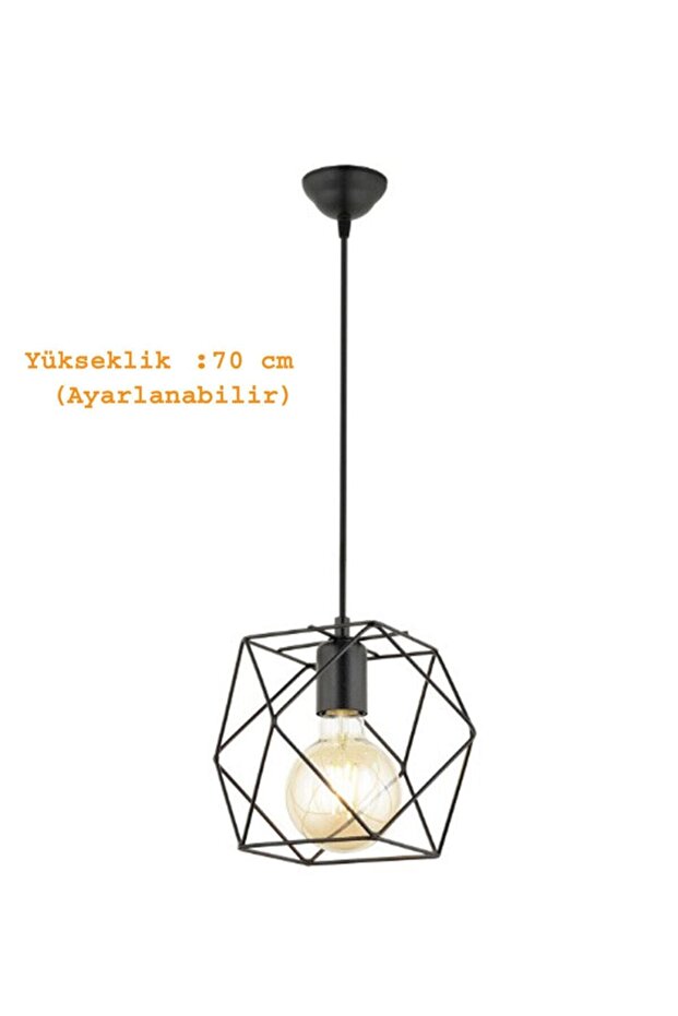 3 Adet Siyah Trend Avize - 3