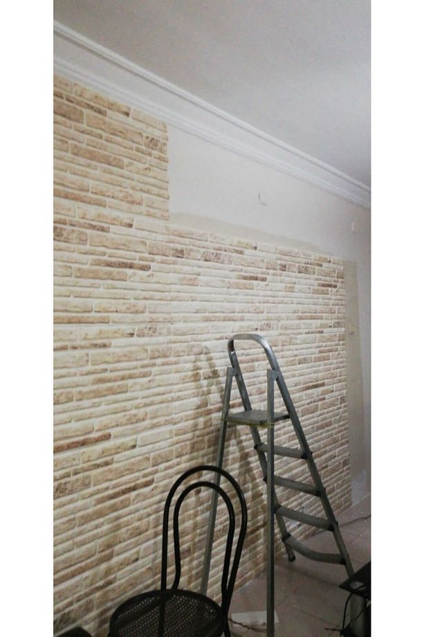 5 Adet (2,5M2) X Kesme Taş Desenli 3 Boyutlu Renkli Strafor Köpük Duvar Kaplama Paneli (KS-413) - 4