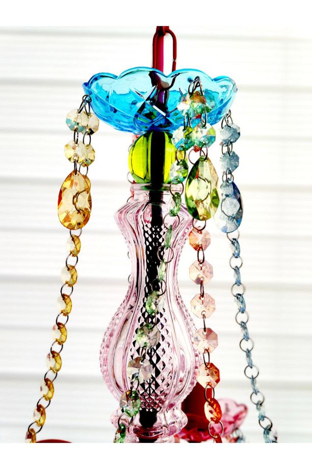 38cm Soft Renkli Taşlı Avize - 4