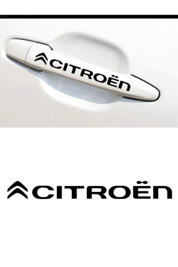 8 Pieces Black Color Citroen Door Handle Wheel Auto Sticker