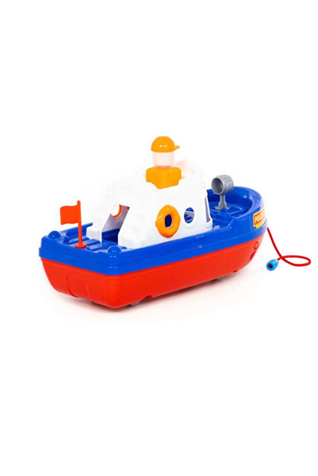Toy 47229 - Blue Boat with Rescue Wheels 30 cm