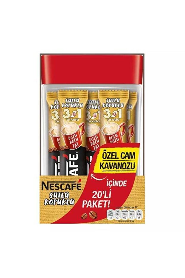 Nescafe 3-in-1 Milk Foam 20-Piece Glass Jar