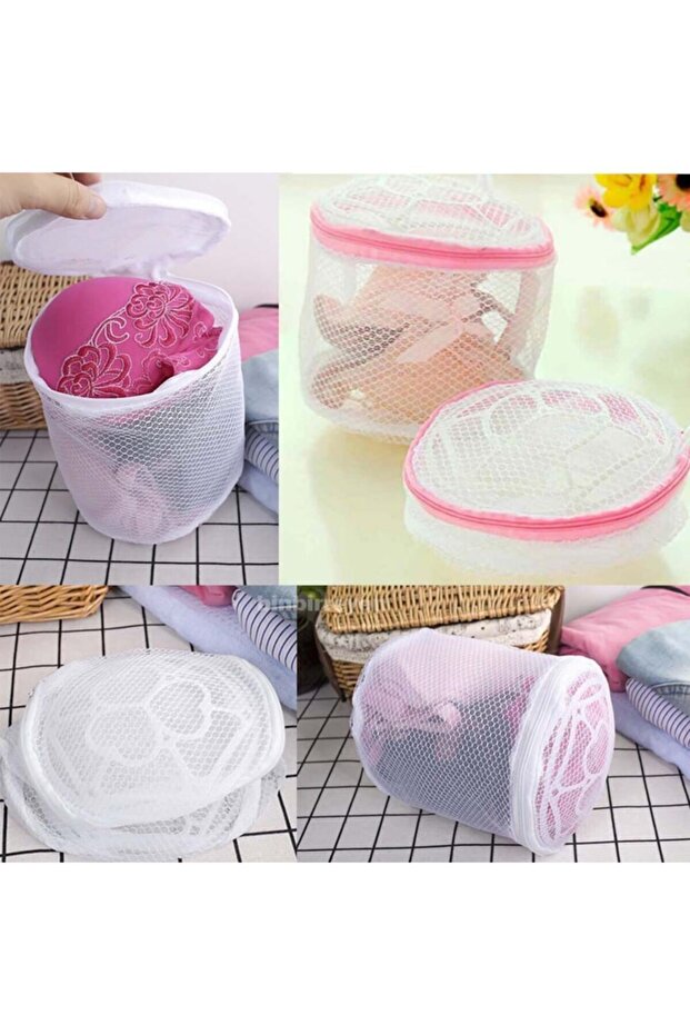 شبكة غسيل حمالة صدر بيضاء 3 قطع - 3