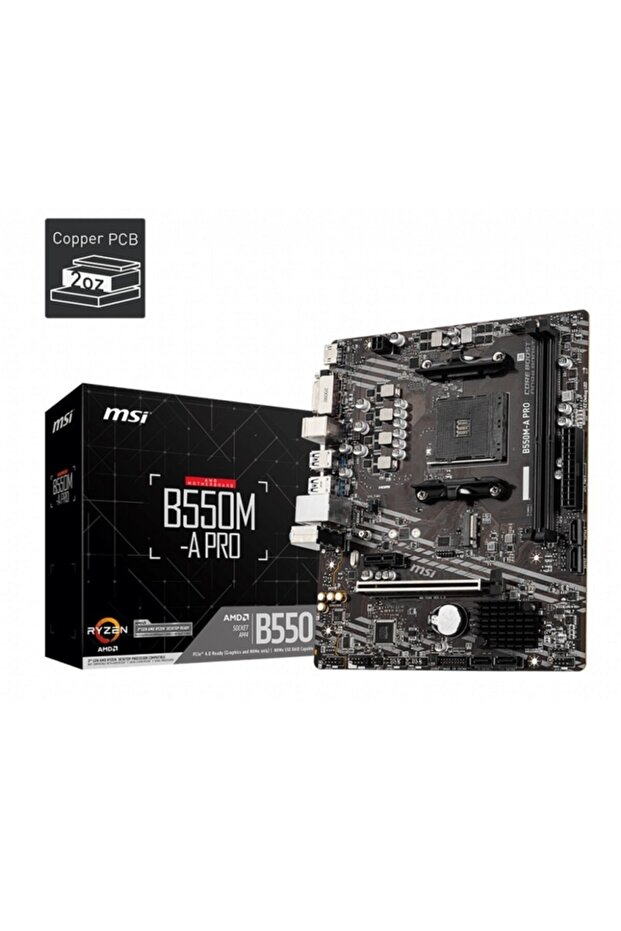 B550m-a Pro Ddr4 M2 Pcıe Nvme Hdmı Dvı Pcıe 16x V4.0 Am4 Matx - 2