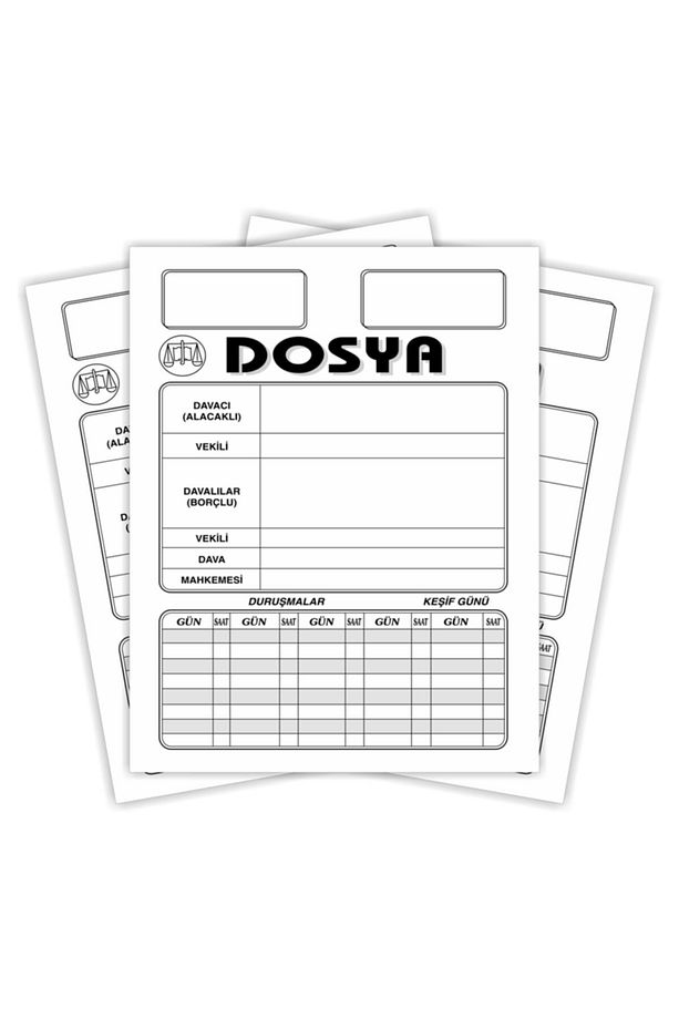 Avukat Büro Ofis Dava İcra Dosyası Beyaz Büyük Boy 50'lik Paket - 2