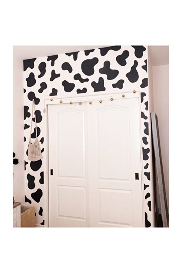 İnek Desen Duvar Kapı Sticker - 1
